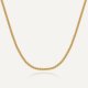 Simple versatile fashion necklace women brass copper-plated retro cold wind temperament elegant Cuban chain