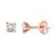 Crystal Earrings Round-cut Rose Copper and zinc alloy