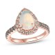 Opal Ring Crystals Pear-shaped Strawberry Copper and zinc alloy