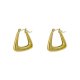 Titanium steel plating K copper color preservation color simple temperament metal versatile earrings retro female earrings