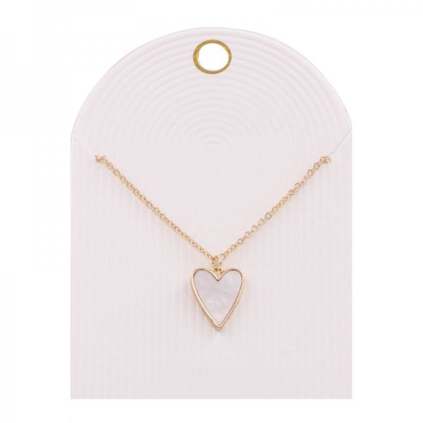 Cream Pearl Heart Necklace