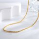 Simple versatile fashion necklace women brass copper-plated retro cold wind temperament elegant Cuban chain