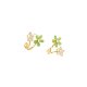 Delicate opal flowers stud earrings