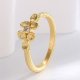 Fashion Lucky Straw Micro Zirconia Ring Women Brass copper Plated Simple Hundred Wind Ring