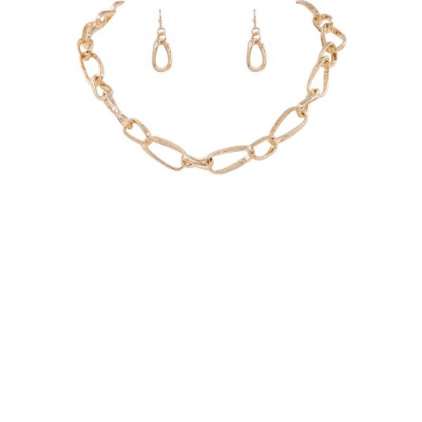 Crumple Chain Necklace Set